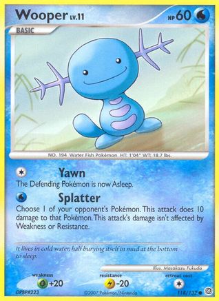 Wooper (118/132) - Secret Wonders Reverse Holofoil - Common