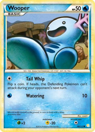 Wooper 88/123 - HeartGold & SoulSilver Reverse Holofoil