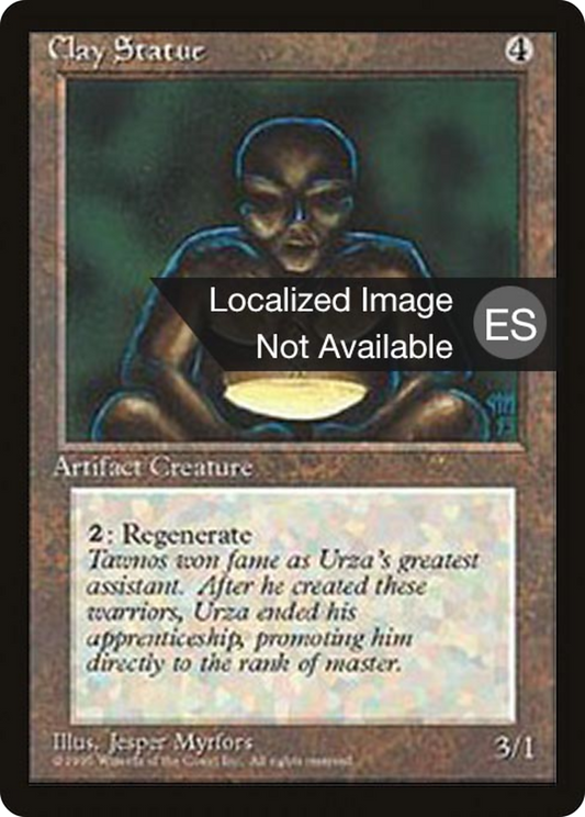 Clay Statue (4BB-305) - Fourth Edition Foreign Black Border