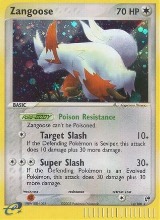 Zangoose 14/100 - Sandstorm Holofoil