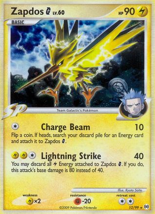 Zapdos G - 012/99 - Arceus Holofoil