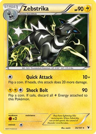Zebstrika - 036/101 - Noble Victories Reverse Holofoil