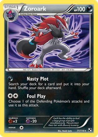 Zoroark 71/114 - Black & White Holofoil