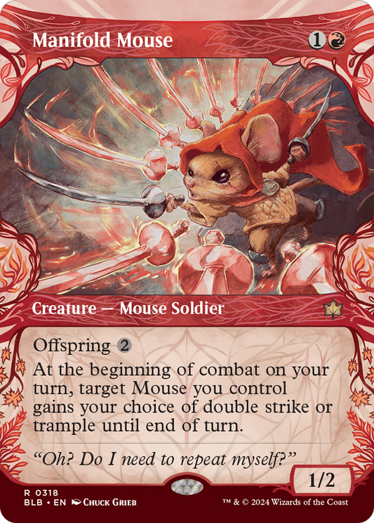 Manifold Mouse  (Borderless)(BLB-318) - Bloomburrow: (Showcase) Foil
