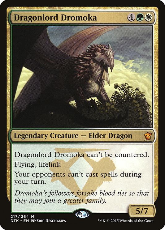 Dragonlord Dromoka (DTK-217) - Dragons of Tarkir Foil