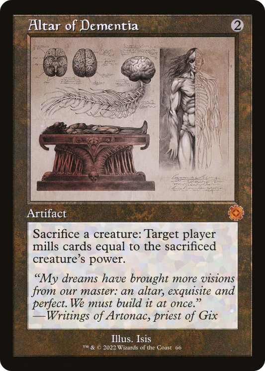 Altar of Dementia (Schematic) (BRR-066) - The Brothers' War Retro Artifacts Foil