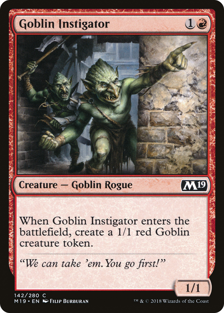 Goblin Instigator (M19-142) - Core Set 2019