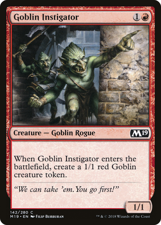 Goblin Instigator (M19-142) - Core Set 2019