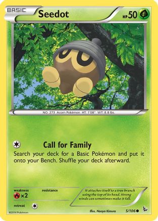 Seedot 005 - XY  Flashfire Reverse Holofoil - Common
