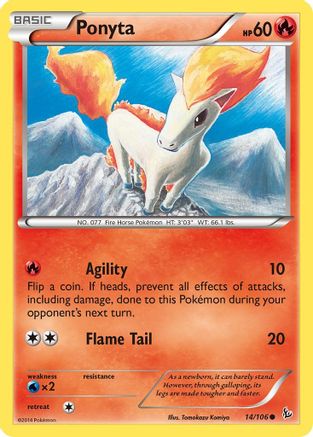 Ponyta 14/106 - Flashfire Reverse Holofoil