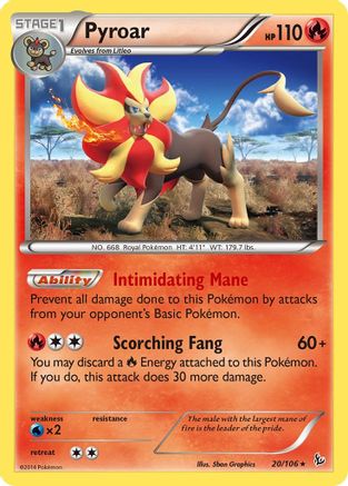 Pyroar 20/106 - Flashfire Holofoil