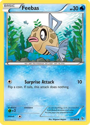 Feebas 022 - XY  Flashfire Normal - Common