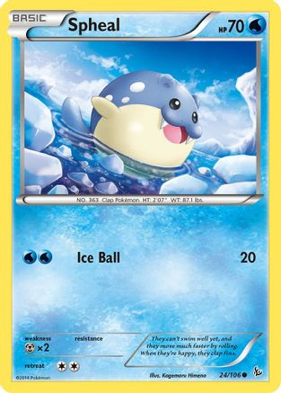 Spheal 24/106 - Flashfire Reverse Holofoil