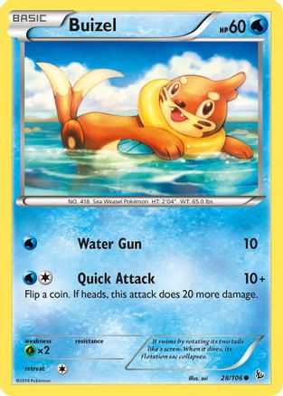Buizel 028 - XY  Flashfire Normal - Common
