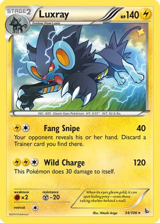 Luxray 34/106 - Flashfire Reverse Holofoil