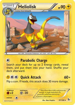 Heliolisk 037 - XY  Flashfire Normal - Rare