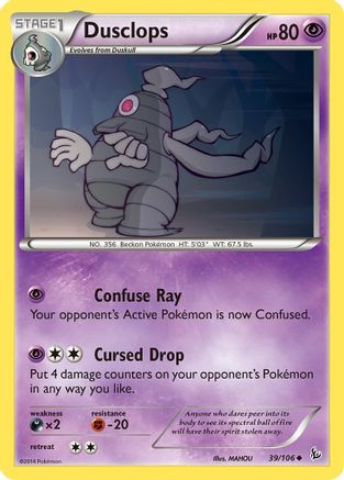 Dusclops 039 - XY  Flashfire Reverse Holofoil - Uncommon