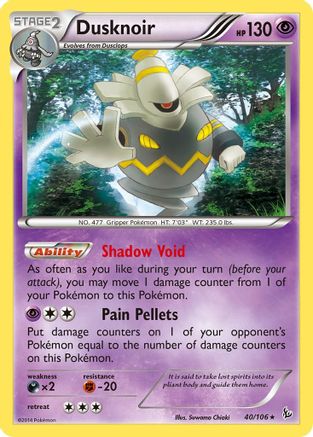 Dusknoir 040 - XY  Flashfire Holofoil - Holo Rare