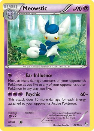 Meowstic 43/106 - Flashfire Reverse Holofoil