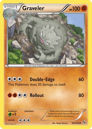 Graveler 046 - XY  Flashfire Normal - Uncommon