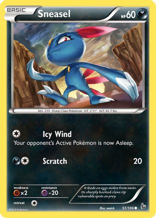 Sneasel 51/106 - Flashfire Reverse Holofoil