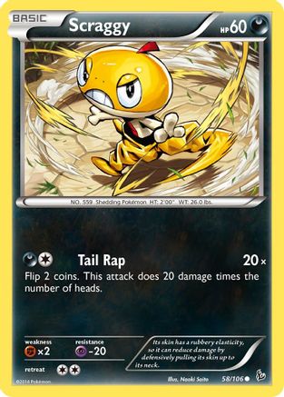 Scraggy 58/106 - Flashfire Reverse Holofoil