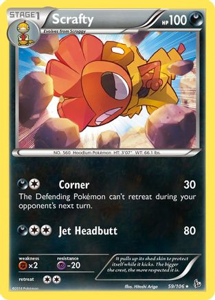 Scrafty 59/106 - Flashfire Reverse Holofoil