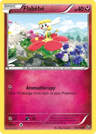 Flabebe (62) 062 - XY  Flashfire Reverse Holofoil - Common