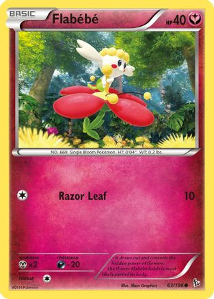 Flabebe (63) 063 - XY  Flashfire Reverse Holofoil - Common