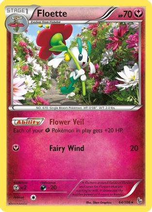 Floette (64) 064 - XY  Flashfire Reverse Holofoil - Rare