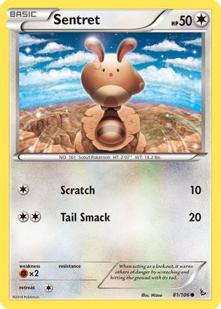Sentret 081/106 - XY  Flashfire Normal - Common