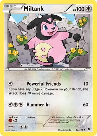 Miltank 083/106 - XY  Flashfire Reverse Holofoil - Uncommon
