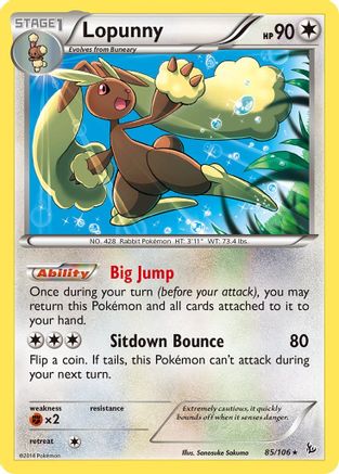 Lopunny 085/106 - XY  Flashfire Reverse Holofoil - Rare