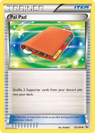 Pal Pad 092/106 - XY  Flashfire Normal - Uncommon