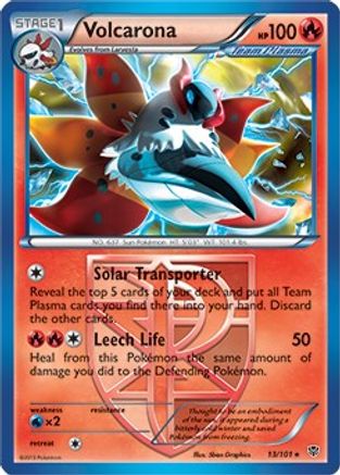 Volcarona - 13/101 (BW Plasma Blast) 13 - Deck Exclusives Holofoil