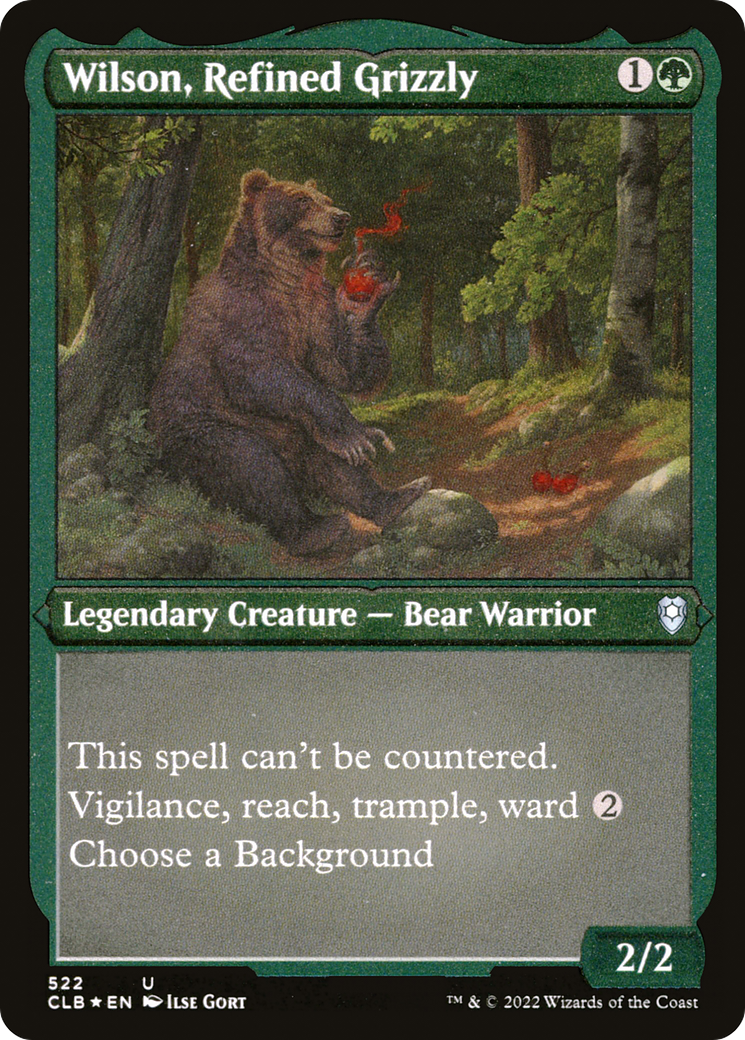 Wilson, Refined Grizzly (CLB-522) - Commander Legends: Battle for Baldur's Gate Etched Foil