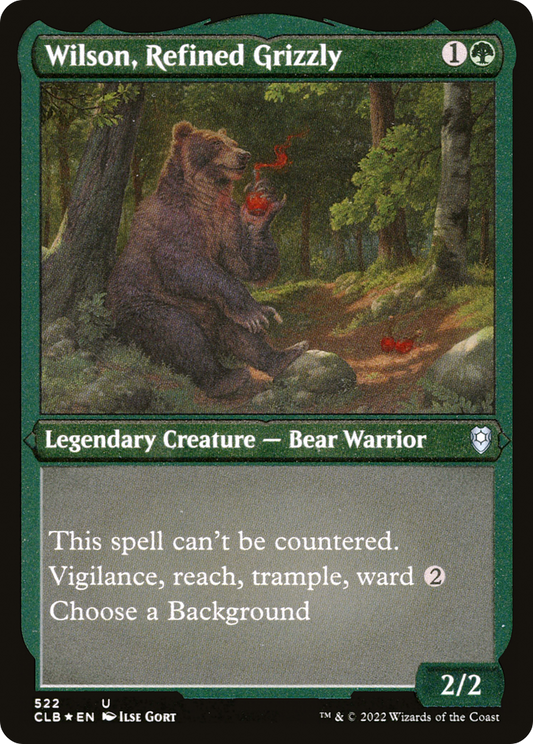 Wilson, Refined Grizzly (CLB-522) - Commander Legends: Battle for Baldur's Gate Etched Foil