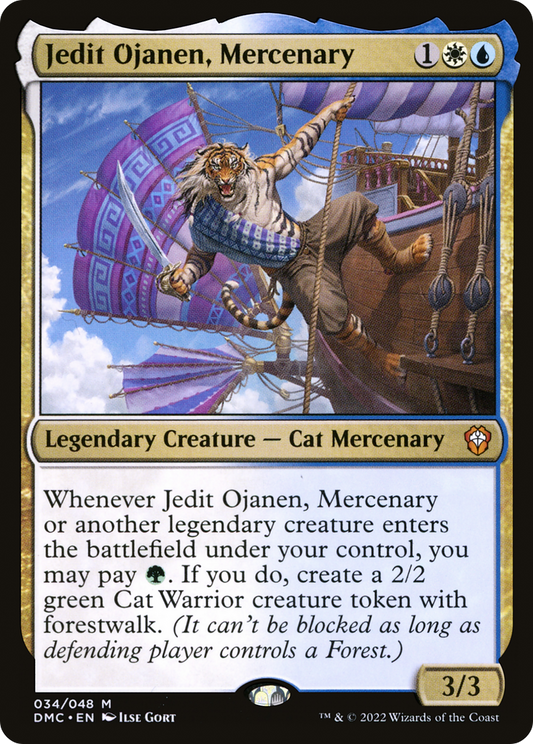 Jedit Ojanen, Mercenary (DMC-034) - Dominaria United Commander Foil