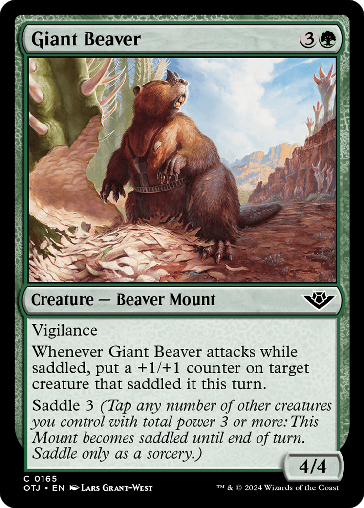 Giant Beaver (OTJ-165) - Outlaws of Thunder Junction Foil