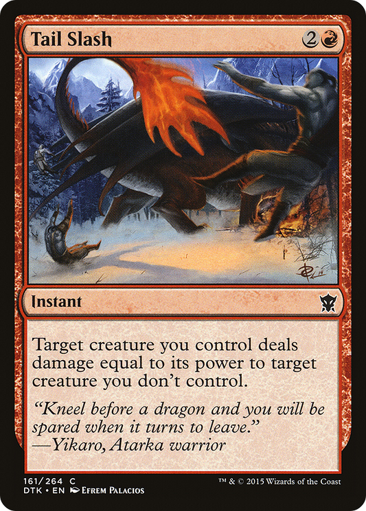 Tail Slash (DTK-161) - Dragons of Tarkir Foil