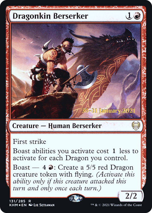 Dragonkin Berserker (PKHM-131S) - Kaldheim Promos Foil