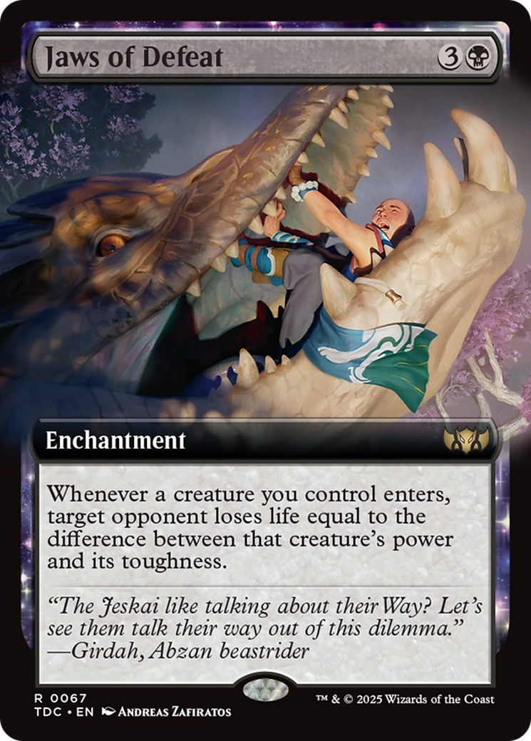 Jaws of Defeat (Extended Art) (TDC-067) - Commander: Tarkir: Dragonstorm: (Extended Art)