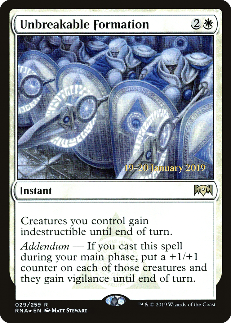Unbreakable Formation (PRE-29S) - Ravnica Allegiance Promos (Prerelease) Foil