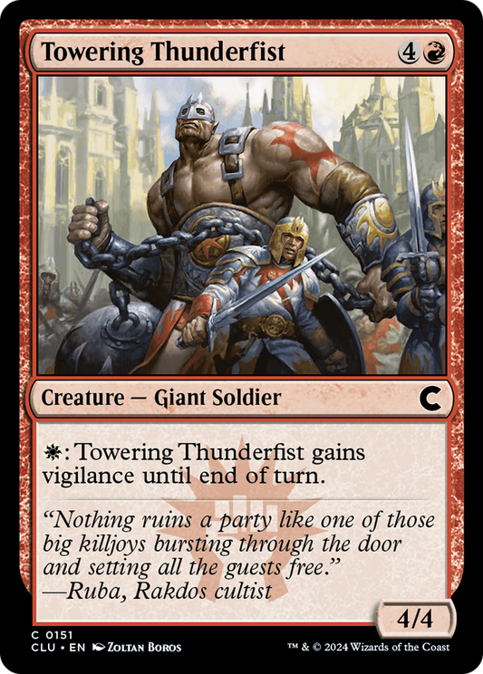 Towering Thunderfist (CLU-151) - Ravnica: Clue Edition