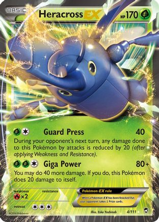 Heracross EX 004/111 - XY  Furious Fists Holofoil - Ultra Rare