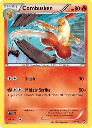 Combusken 13/111 - Furious Fists Reverse Holofoil