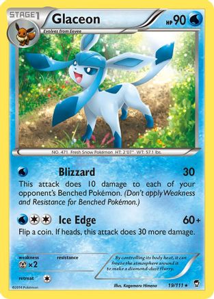 Glaceon 19/111 - Furious Fists Reverse Holofoil