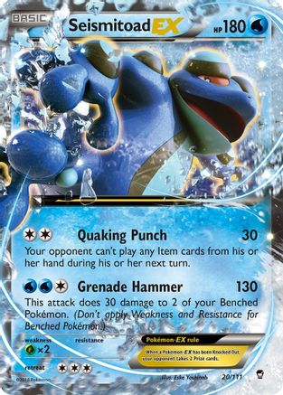 Seismitoad EX (20/111) - XY  Furious Fists Holofoil - Ultra Rare