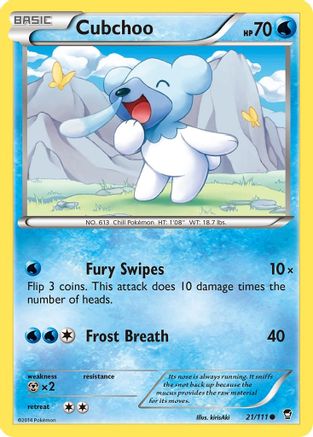 Cubchoo 021 - XY  Furious Fists Normal - Common