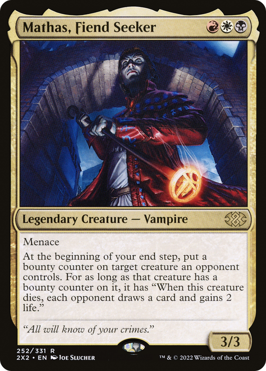 Mathas, Fiend Seeker (2X2-252) - Double Masters 2022 Foil